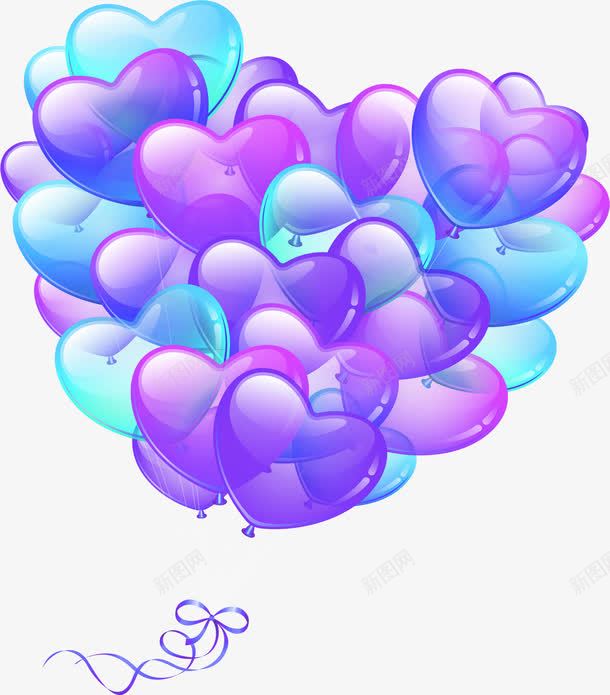 摄影手绘一把爱心气球png免抠素材_新图网 https://ixintu.com 一把 摄影 气球 爱心