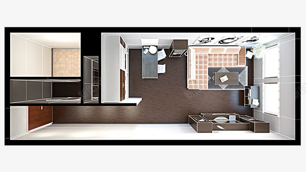 单人房间png免抠素材_新图网 https://ixintu.com 室内设计 家具家居 房间模型 沙发床 简约风格 装修模板 装饰