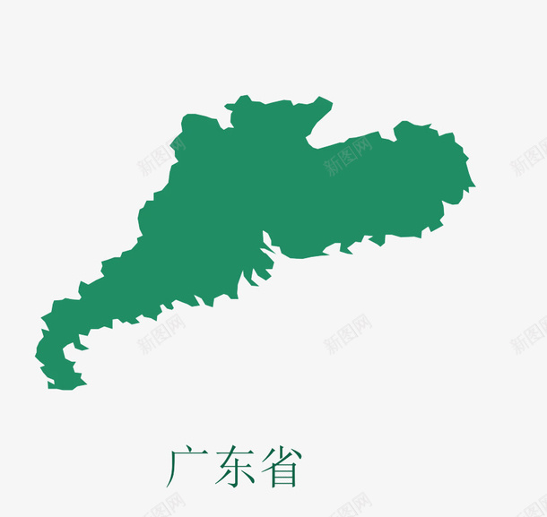 广东省地图png免抠素材_新图网 https://ixintu.com png素材 地图 广东省 绿色