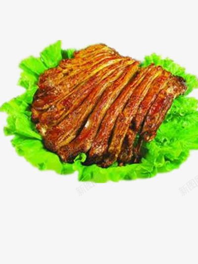 烤羊排png免抠素材_新图网 https://ixintu.com 中国新疆 新疆特色 羊肉 美食 青菜