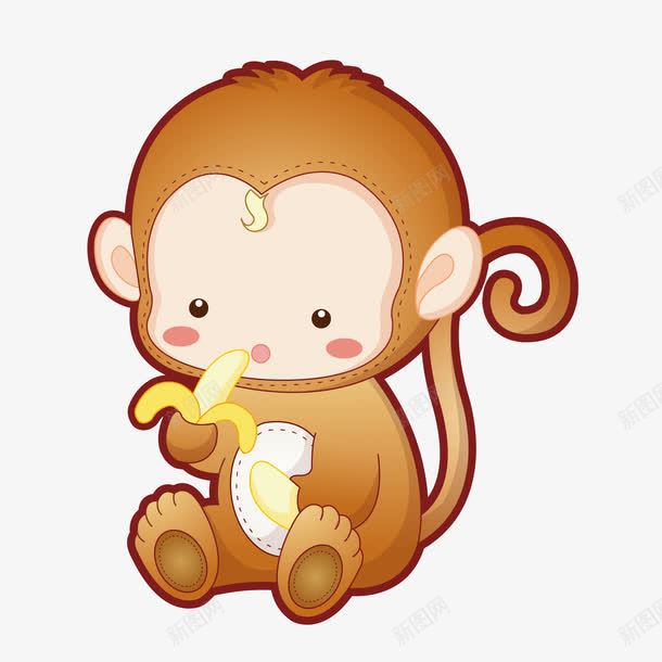 手绘吃香蕉小猴子png免抠素材_新图网 https://ixintu.com png免抠图 动物 卡通 可爱 吃香蕉 大香蕉大 小猴子 手绘 水彩 水果 食物