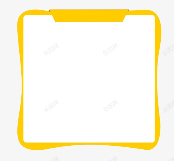 黄色不规则产品边框png免抠素材_新图网 https://ixintu.com 不规则图形 不规则图形边框 产品 产品边框 边框 黄色 黄色边框
