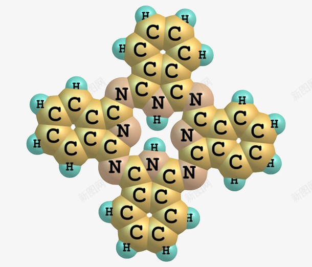 金色酞菁糖蛋白分子形状png免抠素材_新图网 https://ixintu.com 分子形状 分子立体结构 化学 原子 最小单元 物理化学术 空间 英文字母 阿伏伽德罗