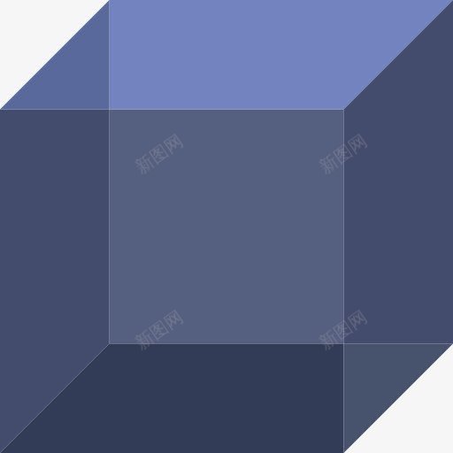 立方体图标png_新图网 https://ixintu.com 3d 几何 广场 形状 界面 立方体 立方体线框