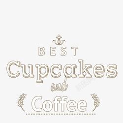 咖啡英文设计capcakes高清图片