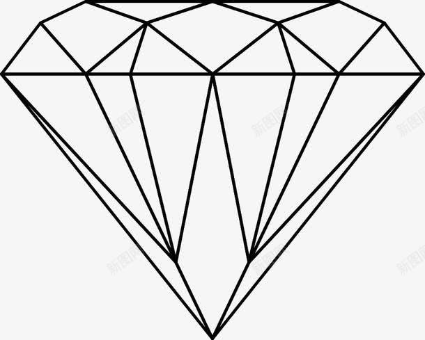 钻石装饰元素矢量图图标eps_新图网 https://ixintu.com 平面 线条 钻石 矢量图