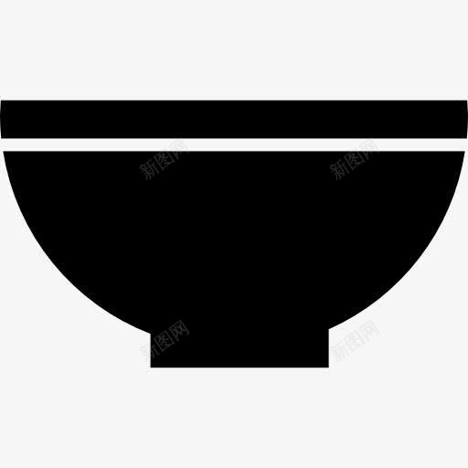 厨房里的碗图标png_新图网 https://ixintu.com 厨房 圆形 家居用品 工具 工具和用具 碗 饮食 黑