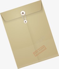 矢量棕色纸张文件袋文件夹办公用品高清图片