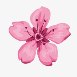 三生花粉红桃花元素高清图片