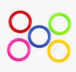 圆形圈圈彩色的圆形套圈圈玩具配件图高清图片