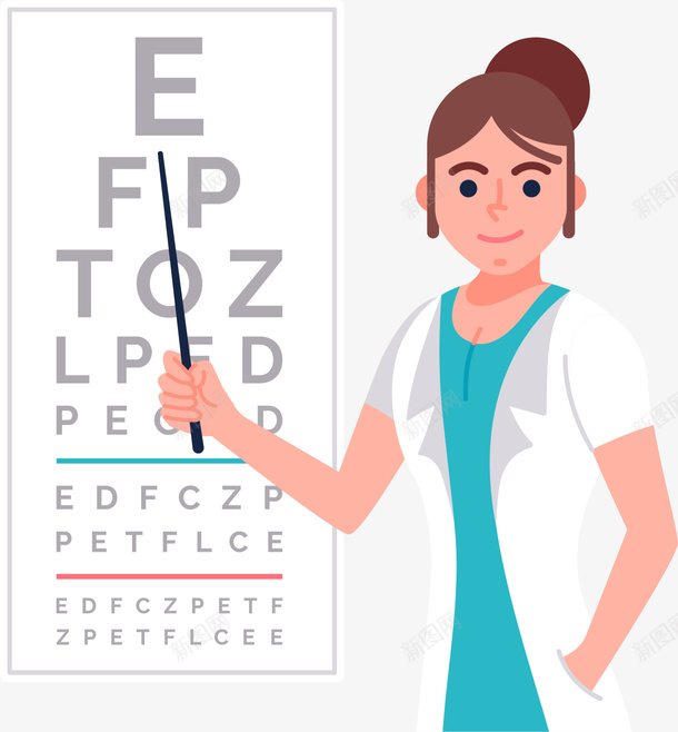 全国爱眼日测试视力png免抠素材_新图网 https://ixintu.com 保护视力 全国爱眼日 指着图案 测眼力 测试视力 视力表