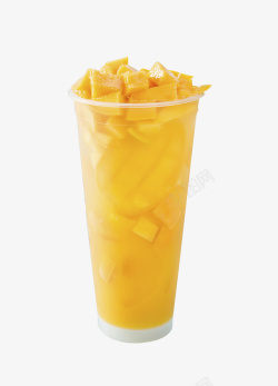 黄色奶茶王者芒果产品实物高清图片