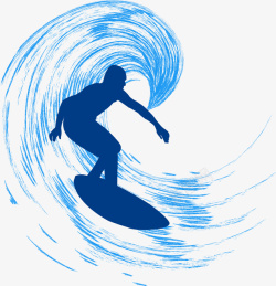 冲浪人男人滑板海上冲浪矢量图高清图片