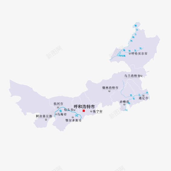 内蒙地图png免抠素材_新图网 https://ixintu.com 免抠 内蒙古 地图
