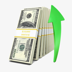 金融美元纸币图标万能的金钱捆绑起来美元纸币和绿高清图片
