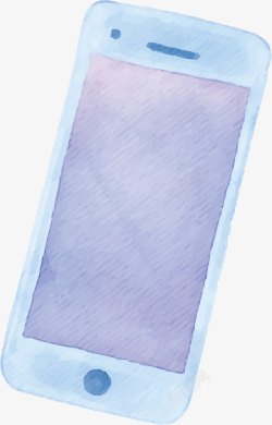蓝白色粉笔模型蓝白色水彩手机模型矢量图高清图片