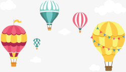 彩色气球束美丽旅游季热气球高清图片