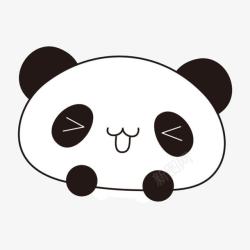 简约扇子可爱熊猫高清图片