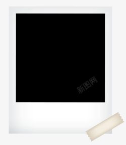 欧风边框黑白方形手绘几何黑白相片纸高清图片