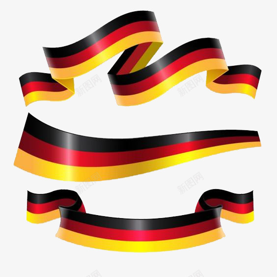 德国国旗png免抠素材_新图网 https://ixintu.com 丝带 创意 国旗免扣PNG 彩带 德国 德国啤酒 德国足球