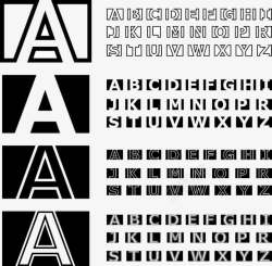 英文字母样式创意方形字母高清图片