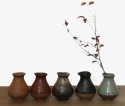 水培花瓶粗陶花器高清图片