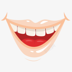 情侣牙齿健康创意图卡通笑的嘴矢量图高清图片