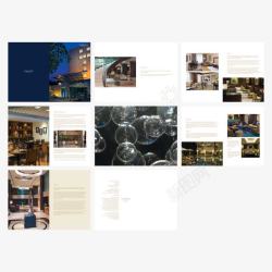 咖啡厅四折页酒店画册矢量图高清图片