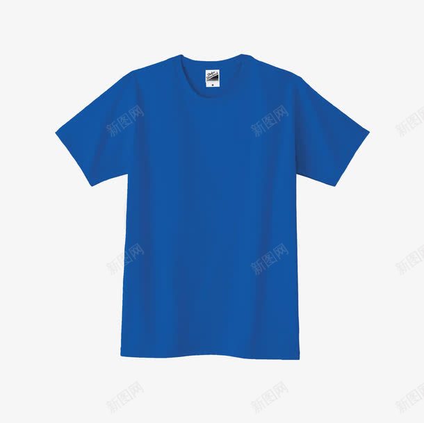蓝色圆领T恤png免抠素材_新图网 https://ixintu.com t恤 t恤衫 半袖 夏装 服装 短袖t恤 纯色t恤 蓝色t恤 衬衫