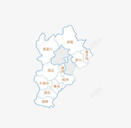 河北省城市png免抠素材_新图网 https://ixintu.com 名称 地图 形状 文字 标注 模块 河北地图