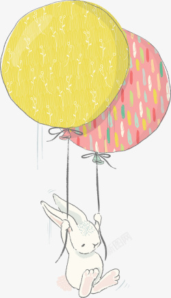 清新文艺彩色气球素材