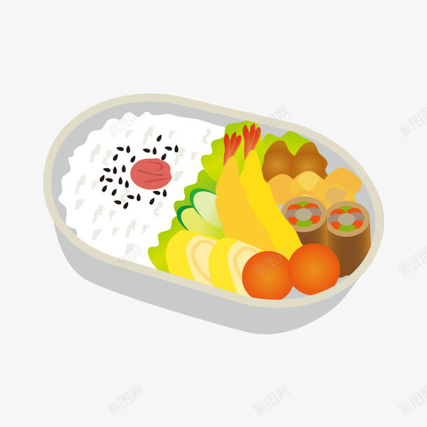 卡通简约美食装饰广告便当png免抠素材_新图网 https://ixintu.com 便当 卡通美食封面设计 广告设计 海报设计 美食 美食海报设计