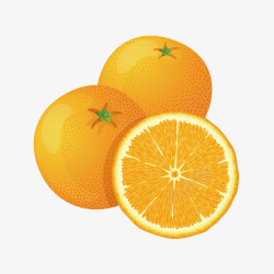 卡通手绘水果装饰海报橙子素材