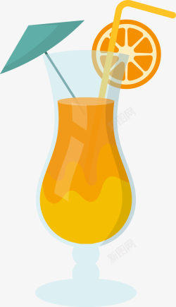 饮料桔子汁水果果汁矢量图高清图片