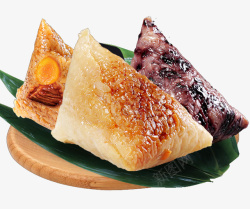 紫米杂粮粽多口味粽子高清图片