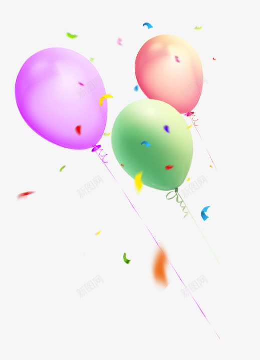 紫色红色绿色质感创意气球png免抠素材_新图网 https://ixintu.com 创意 气球 紫色 红色 绿色 质感