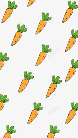 胡萝卜底纹手绘蔬菜高清图片