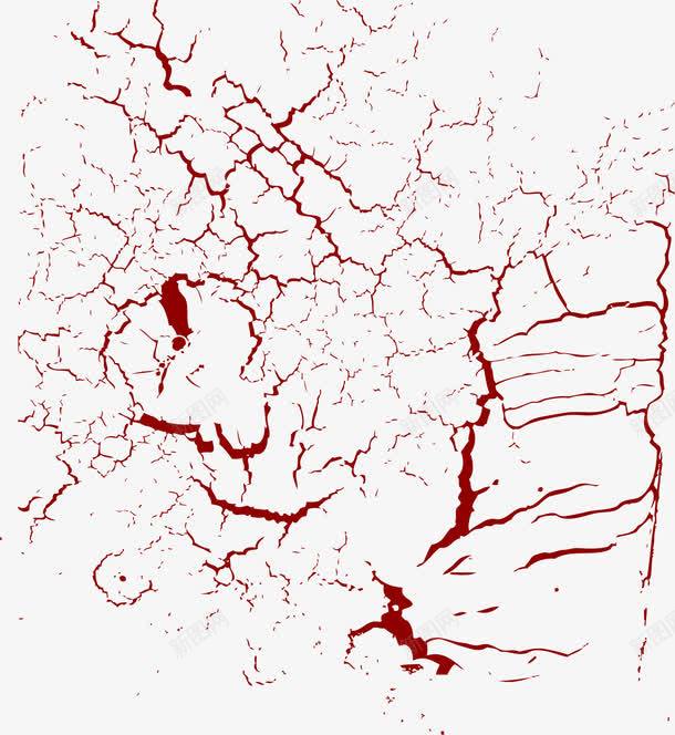 红色墙壁裂纹png免抠素材_新图网 https://ixintu.com 痕迹 红色墙壁 花纹图案 裂纹 边框纹理