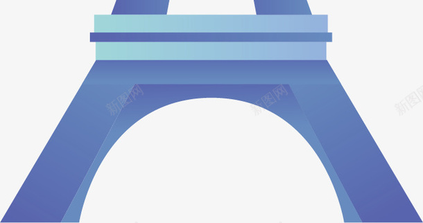 蓝色的巴黎铁塔矢量图ai免抠素材_新图网 https://ixintu.com 几何形状 塔尖 巴黎铁塔 形象 蓝色 矢量图