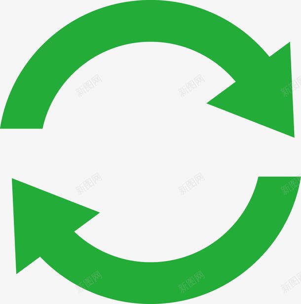 卡通绿色循环使用图标png_新图网 https://ixintu.com 低能耗 可再生能源 可回收 回收利用 图标 垃圾桶 环保 生态标志 绿叶 绿色 绿色环保