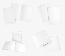 空白画册展开的书页高清图片