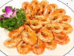 烧虾盘传统美食素材