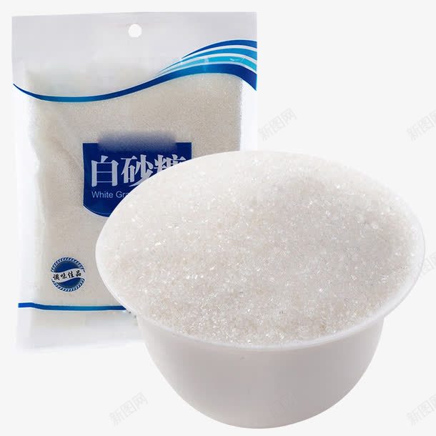 甜甜白砂糖png免抠素材_新图网 https://ixintu.com 产品实物 健康 包装 小颗粒 白砂糖 真空 袋装