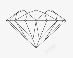 钻石线条简笔画钻石高清图片