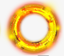 黄色圆环发光效果元素素材