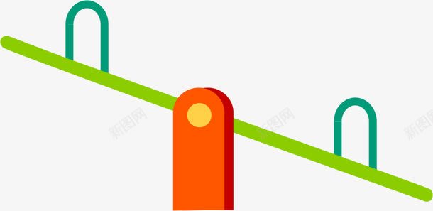 卡通跷跷板矢量图ai免抠素材_新图网 https://ixintu.com AI 乐园 儿童 卡通 手绘 插画 游乐园 游乐场 玩具 线条 跷跷板 矢量图