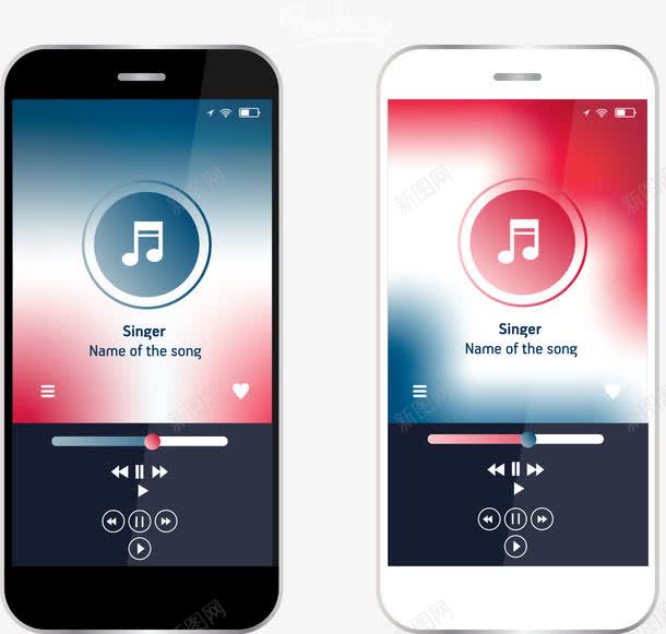 手机png免抠素材_新图网 https://ixintu.com 安卓样机 手机 音乐界面