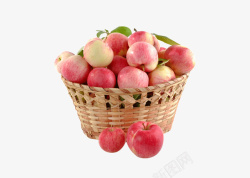 一筐苹果实物新鲜刚上市的红富士苹果高清图片