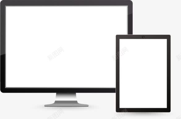 空白台式电脑和平板电脑png免抠素材_新图网 https://ixintu.com 台式电脑 平板电脑 空白 设计模板