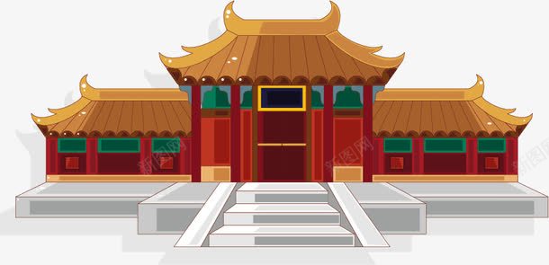 古代建筑png免抠素材_新图网 https://ixintu.com 卡通 宫殿 建筑
